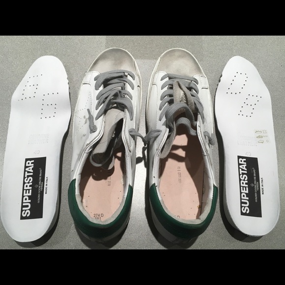 Golden Goose Superstar Sneaker White Green 40 NIB - Picture 6 of 7